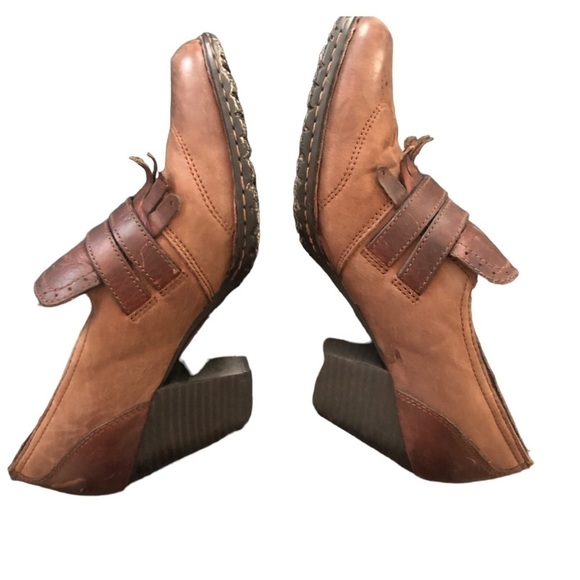 BORN Kiltie Double Mary Jane Brogue Western Leather Round Toe Pump Sz 8 M W61637 - Picture 2 of 9